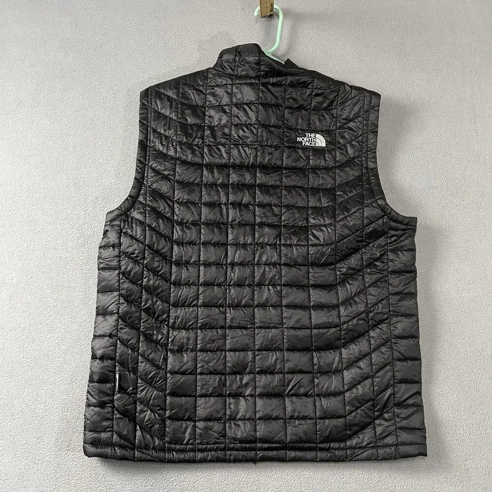 The North Face Vest Mens Large Black ThermoBall Eco Full Zip Puffer Outdoor